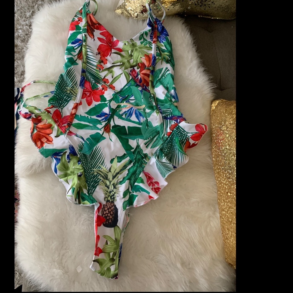 One piece high rise swimsuit